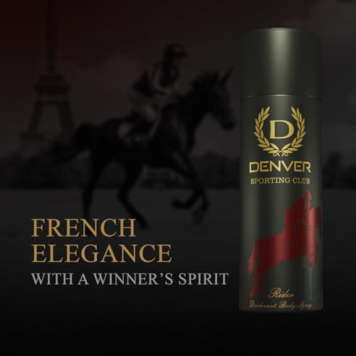 Image of DENVER Rider Deodorant- 180ML Each, Pack of 3| Long Lasting Deodorants Body Spray for Men