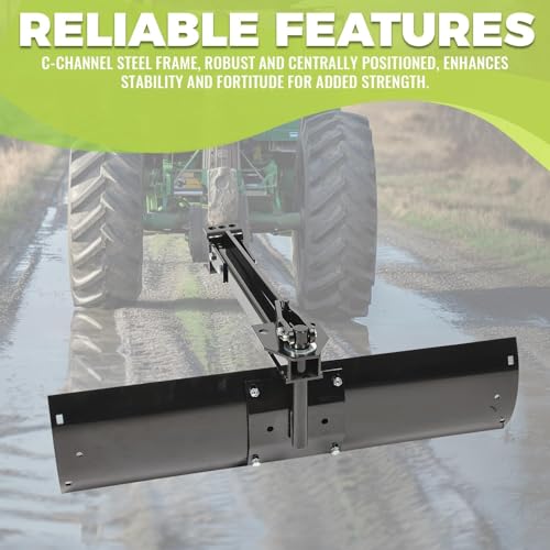 KUAFU 39.75" 3 Point Sleeve Hitch Rear Blade Compatible with ATV UTV Garden Tractors Lawn Mower Tractor Attachments Behind Rear Sleeve Hitch Tow Blade - Thumbnail 6