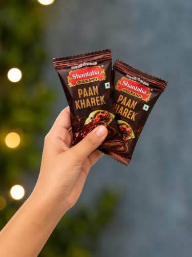 Image of SHANTABA MUKHWAS Pan Kharek 40 Pcs | Dry Dates Filled with Gulkand, Saunf & Tutti Frutti | Sweet Paan Flavour Mouth Freshener | Traditional Digestive Mukhwas