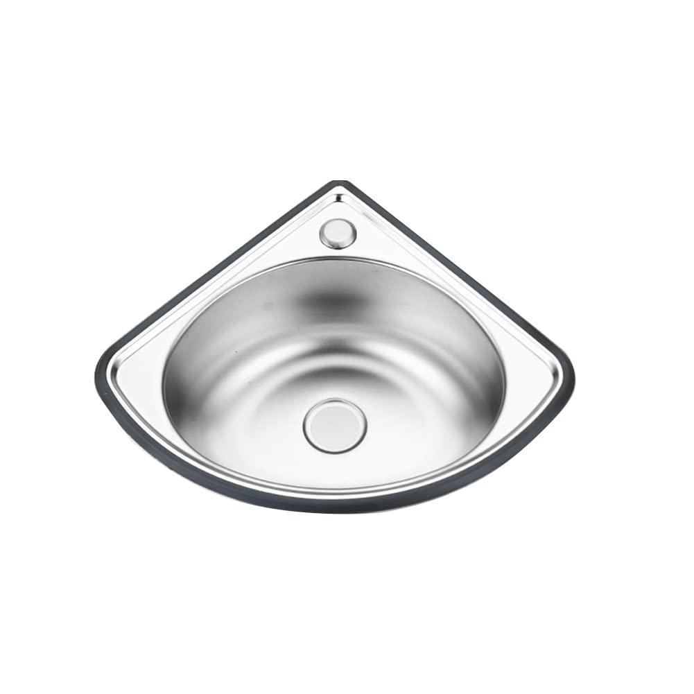Lave-Vaisselle Compact argenté à Un Seul évier. Design Polyvalent, à Poser ou à Suspendre. Matériau épais et Robuste. Multifonctionnel pour Les Petits espaces. Dimensions : 37 x 33