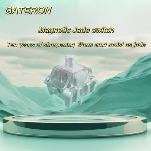 Image of GUYEKS Gateron Magnetic Jade Keyboard Switches,Pre-lubed,30gf Switches Keyboards,Compatible with RGB LED,Freely Setting Pre-Travel Key Switches for MX Mechanical Keyboard Suitable (10PCS)