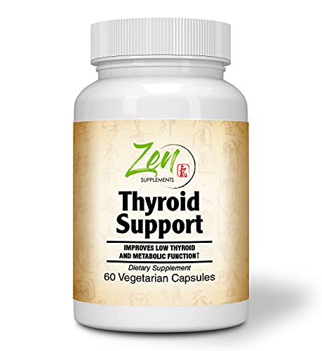 Complete Thyroid Support Supplement - for Low Thyroid Energy and Metabolic Function - with Kelp Iodine, Ashwagandha, Copper, Vitamin A, C, D3, B6 & More - Thyroid Support for Women & Men - 60 VegCaps