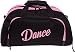 Silver Lilly Womens Nylon Dance Duffel Gym Bag w/Shoe Compartment (Black/Pink, One Size)