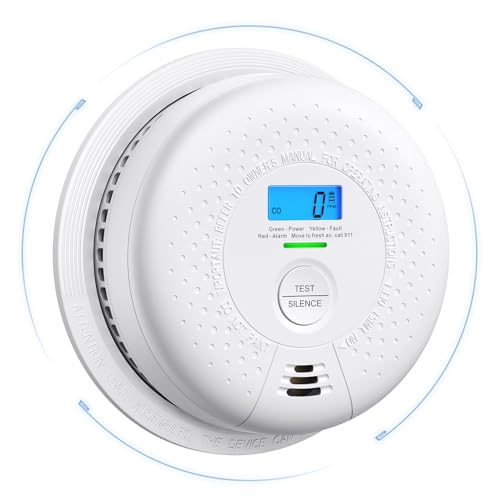 X-Sense Smoke Detector Carbon Monoxide Detector Combo, 10-Year Battery Smoke Detector with Display, Standalone Model SC01, Single Pack Standalone Mode