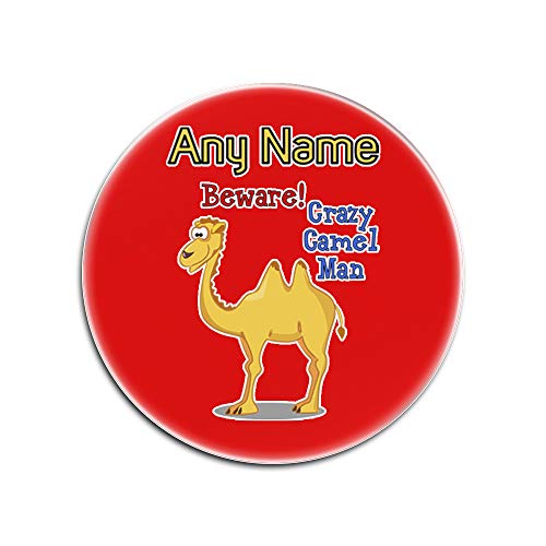 Dessous-de-verre en verre Crazy Camel Man rouge
