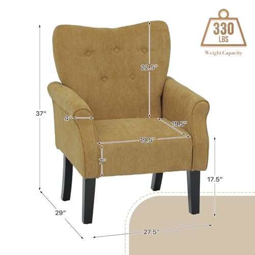 Sillón Plegable Cómodo Amarillo miniatura 3
