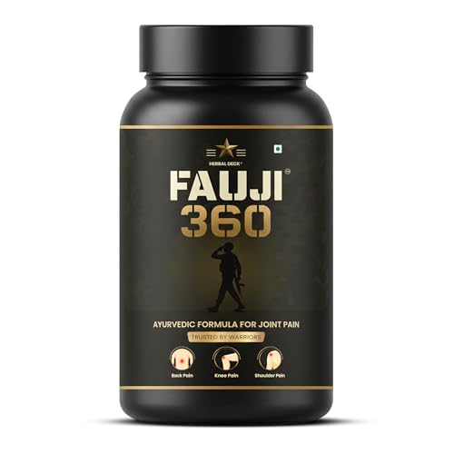 Image of Fauji 360 Powder for Back and Shoulder Reliever | Mixture of 15 Herbs | Herbal Treatement for Waist, Knee, Elbow, Shoulder and Back Pain (Pack of 1, 150g)