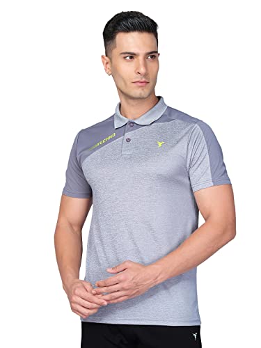 Image of TECHNOSPORT Men's Polyester Slim Fit T-Shirt