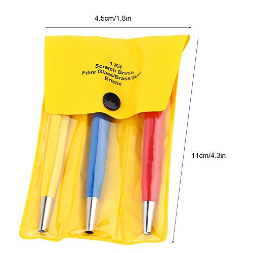 Image of 3pcs corrode Remove Brush Pen, Scratch Brush Pen Set, Scratch Tools, for Fiberglass, Jewelry, Watch Repair corrode, for Coin Washing, Scratch Brush Pen Set