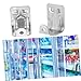 GARVALON 4Pcs Stainless Steel Freezer Shelf Clip Hooks Refrigerator Support Clamp Tool for Organizing Coolers and Freezers Secure Locking Design for Storage