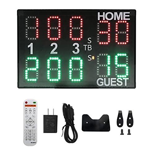 Marcador digital para tenis con temporizador y control remoto miniatura 1