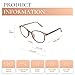 FONHCOO Blue Light Blocking Glasses Women Men TR90 Round Computer Eyeglasses (Coffee)