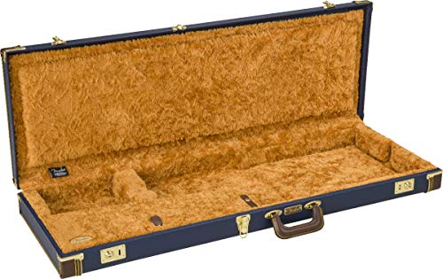 image for Fender Classic Series Wood Case, Stratocaster/Telecaster, Navy Blue