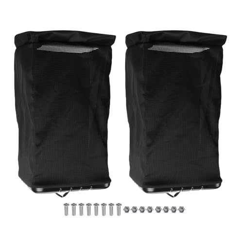 Holigie 2 Stück Grassack Schwarz, Ersatz für L105 L107 L108 L110 L111 L118 L120 L130 Rasentraktoren Grasfänger AM122416 Mäherzubehör