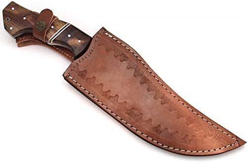 Miniatura 5 de Cuchillo Wild Turkey de hoja fija, acero al carbono, con funda de cuero