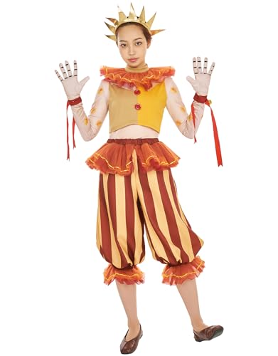 Cosplay.fm Game Sun Cosplay Costume Outfit with Gloves and Headdress (S yellow)