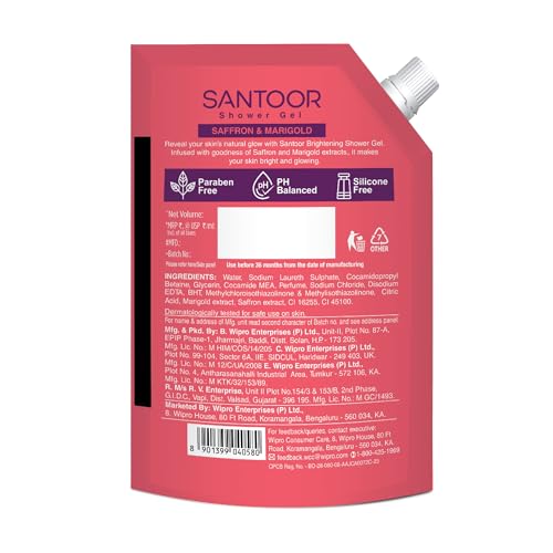 Image of SANTOOR SHOWER GEL SAFFRON & MARIGOLD 1L