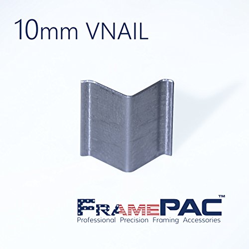 Image of V Nails for Picture Frames Hardwood (AMP) 10mm (3 /8 Inch) [3000 V-Nail Pack, Stacked] - (for use in Automatic V Nailer for Picture Framing, Automatic V Nailer for Picture Frames)