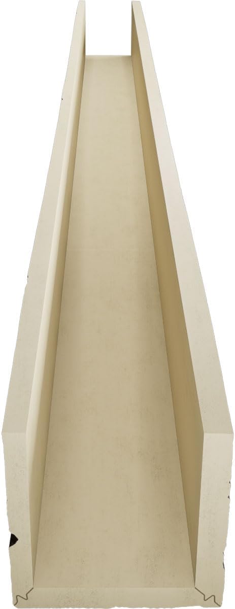 Timberthane Hand Hewn Faux Wood Beam, 3-Sided (U-Beam), 8"W x 8"H x 96"L, Mahogany Finish