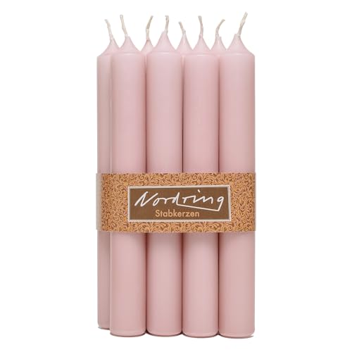 Nordring 8 bougies à cierge 2,2 x 18 cm mauve