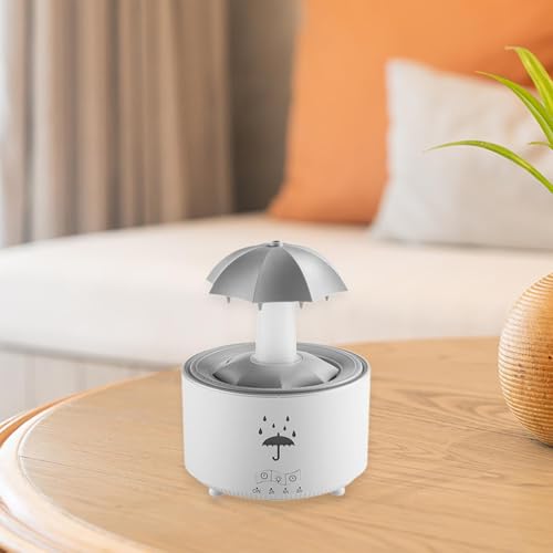 Parapluie diffuseur d'arômes blanc en PP avec télécommande et lumière réglable