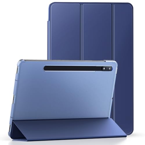 Smart Case For Galaxy Tab S8 (2022) & Tab S7 (2020) - Slim Lightweight Magnetic Cover with Auto Sleep/Wake Function (Blue)