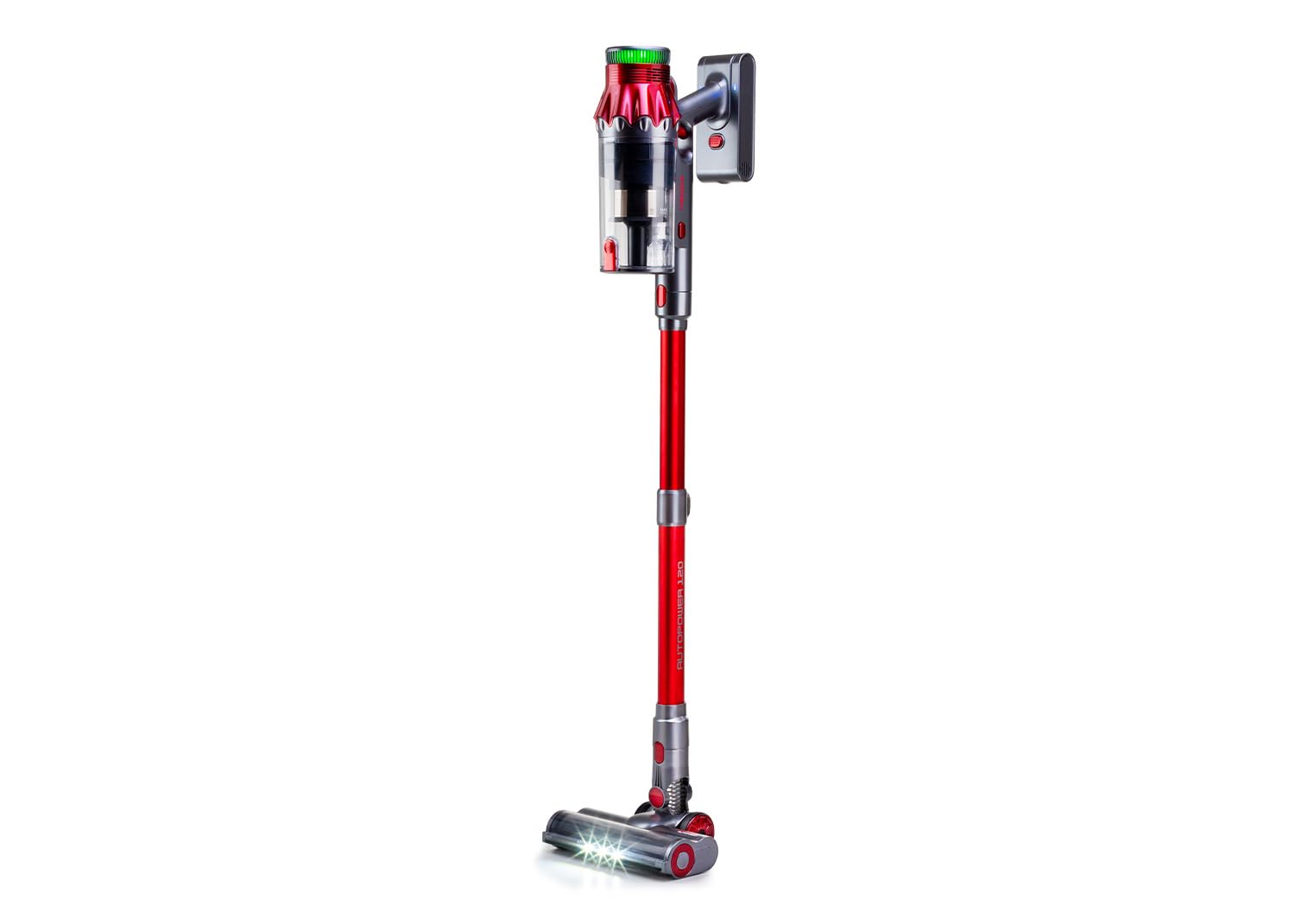 Necchi AutoPower 120 Aspirapolvere senza Fili, Motore Potente e Silenzioso, Tecnologia Multiciclonica con Filtro HEPA, Batteria Li-ion 22.2V, Pannello LED Touch, Design Ergonomico