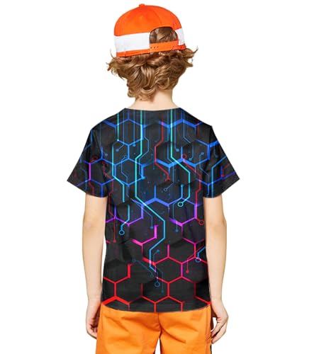 Image of LAIDIPAS Boys Girls 3D Graphic T-Shirt Short Sleeve Tops Tees 6-16 Years