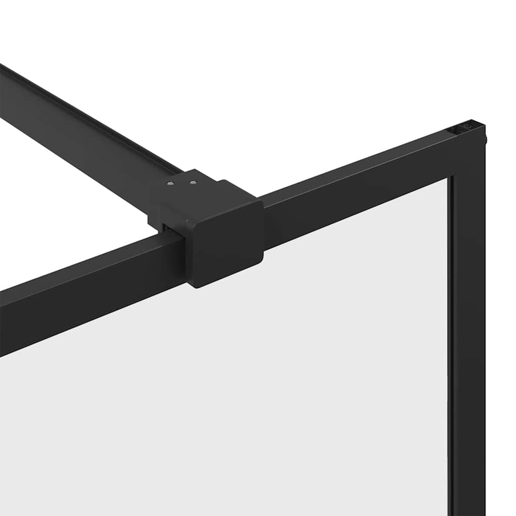Mampara de ducha de cristal templado transparente de 100 x 195 cm, pared lateral con marco de aluminio, cristal de seguridad de 5 mm, perfil ajustable, antisalpicaduras para baño moderno