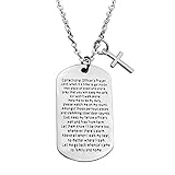 Correctional Officer Gift Necklace Prayer Jewelry Christian Gift Religious Jewelry Birthday Thanksgiving Day Gift from Correctional Officer Mom Wife Daughter Dog Tag Necklace