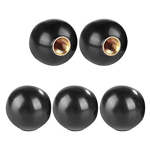 GOTOTOP 5pcs BM6*20 Round Ball Lever Knob Gear Shift Machine Tool Replacement Copper Insert Universal Accessories Easy Installation Convenient to Use Rugged Material