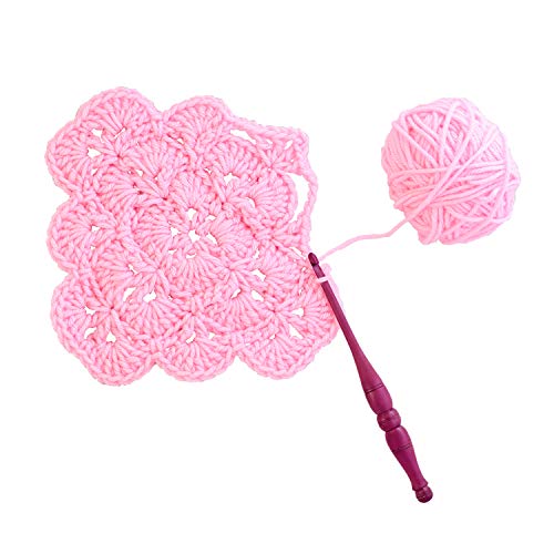 Divit Shilp Streamline Ergonomic Handle Crochet Hooks | Handcrafted 7’’ Purple Heart Wood Crochet Hook Knitting Needle, Craft Yarn Weave | Best Gift! (Purple Heart, 6 Mm) #TOP2