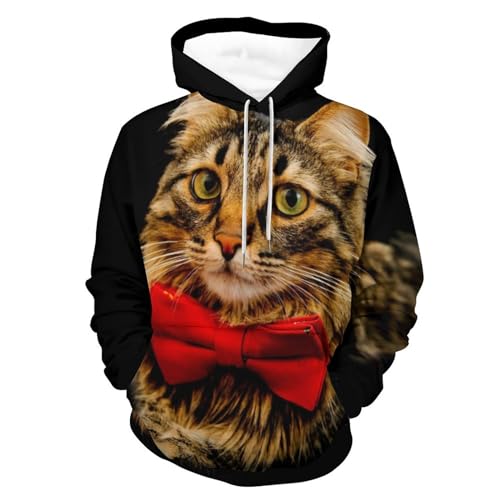 Hoody sweatshirt chat UMENG idée cadeau originale taille S