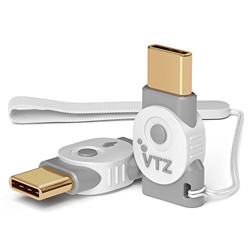 Volutz Micro-USB to USB-C Adapter -[2-Pack] Fast Charge and Convert Data via OTG Micro Female to Type-C Male for MacBook Pro, Samsung Galaxy S9 S8 Note 8, LG V30, 2XL & More USB-C Devices Ghost-White