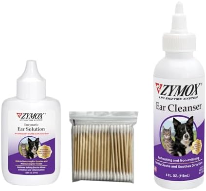 HDP Zymox Retail Solution and Ear Cleaner Hydrocortisone Bundle S...