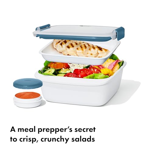OXO Good Grips Prep and Go Salad Container - Ocean Blue by OXO - Used condition - Image 2