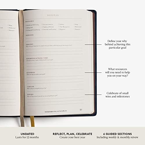 Intelligent Change A5 Best Year Journal - Yearly Productivity Planner for Goal-Setting, Reflection, and Growth - 12 Month Task Organizer for Personal and Professional Happiness