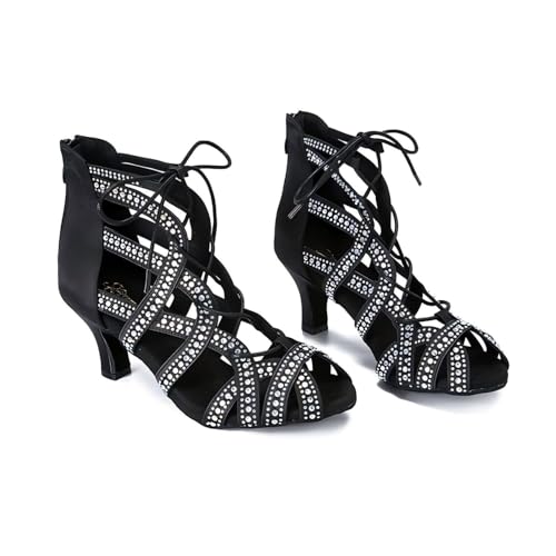 Women's Dance Shoes, Ballroom Dance Shoes for Women, Latin Ballroom Dance Ankle Boots, Practice Performance Dance Shoes3