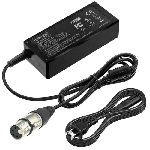 UpBright 12V 4-Pin XLR Female AC DC Adapter Compatible with Panasonic AW-RP60 AW-RP60GJ5 AK-HRP200 AK-HRP200G AW-PS551 AW-PS551P Remote Camera Compact 3.5IN LCD PTZ Controller Power Supply Charger PSU