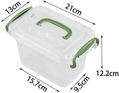 Hokky Mini Storage Boxes Set, 6 Packs Plastic Clear Boxes with Lids