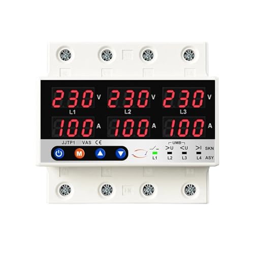 Protection Surtension Triphasé 3P+N 60A : Protégez Vos Appareils avec ce Voltmètre Relais