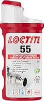 LOCTITE 55, Gewindedichtfaden für schnelle Dichtung, Gewindedichtung für Rohrgewinde und Anschlussstücke, für Gewinde aus Metall und Kunststoff, 1x160m