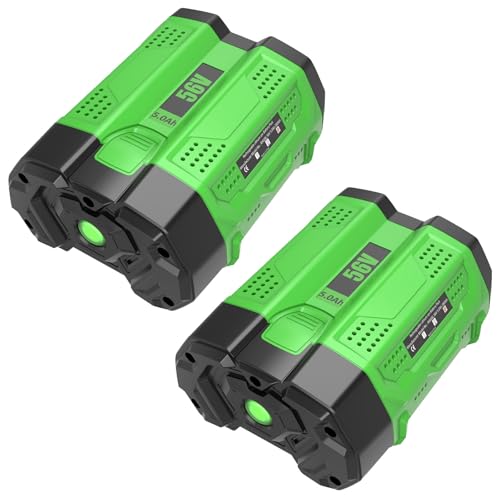 Image of 2 Packs 5.0Ah Replacement for EGO 56V Battery BA2800T BA4200T(Green)