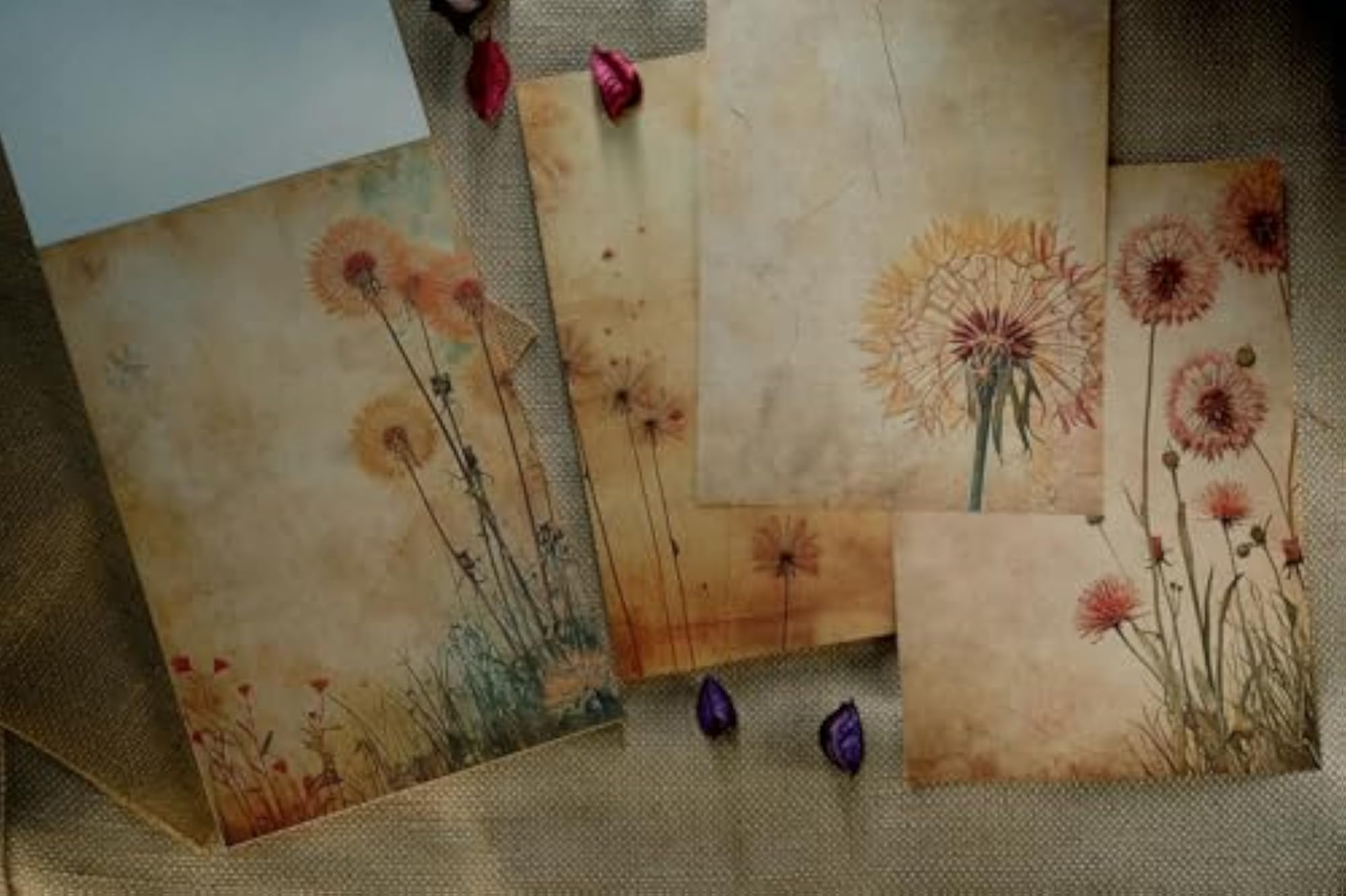 Journal Sheets (Dandelion) for Creative Writing