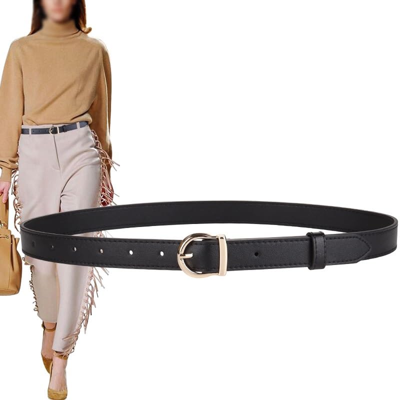 HBJWOV Belt Women's Decorative Jeans with Suit Dress Cowhide Belt Decoration Suit Belt Women(D)2