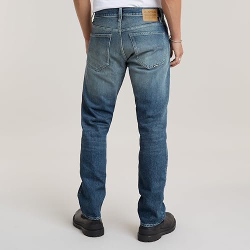 G-STAR Raw - Mens Mosa Straight Jeans, Color Antique Faded Lago Blue, Size: 27W x 32L2