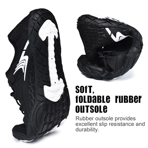 Image of Water Shoes Womens Mens, Barefoot Quick-Dry Aqua Shoes for Outdoor Swimming, Running, Training, Surfing, Hiking and Kayaking