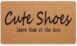 HinyBoeh Funny Welcome Doormat Artificial-Coir Door Mat for Front Entrance - Cute Shoes Mat with Non Slip Backing for Indoor/Outdoor Home Decor(30x17inch)