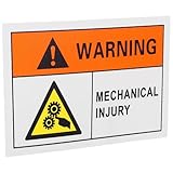 BELLIFFY Sicherheitshinweis Warnaufkleber Selbstklebend Robustes Industrie Warnschild für Maschinen...