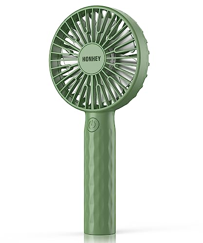 Image of HonHey Handheld Fan, Super Mini Portable Fan with Rechargeable Battery Operated and 3 Adjustable Speed, Personal Hand Held Fan for Girls Women Kids Outdoor Travelling Indoor Office Home Eyelash Fan